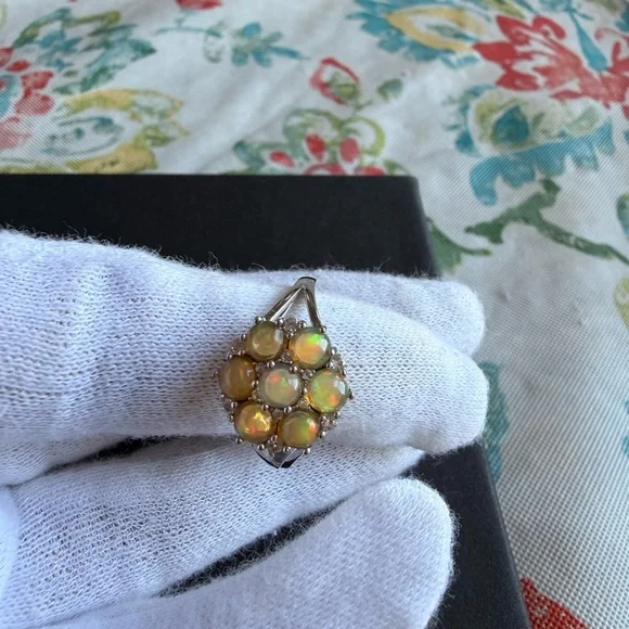 Ethiopian Opal Sterling silver ring